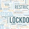 Lockdown Emergency Protocol Preventive Action Health Crisis Word Cloud